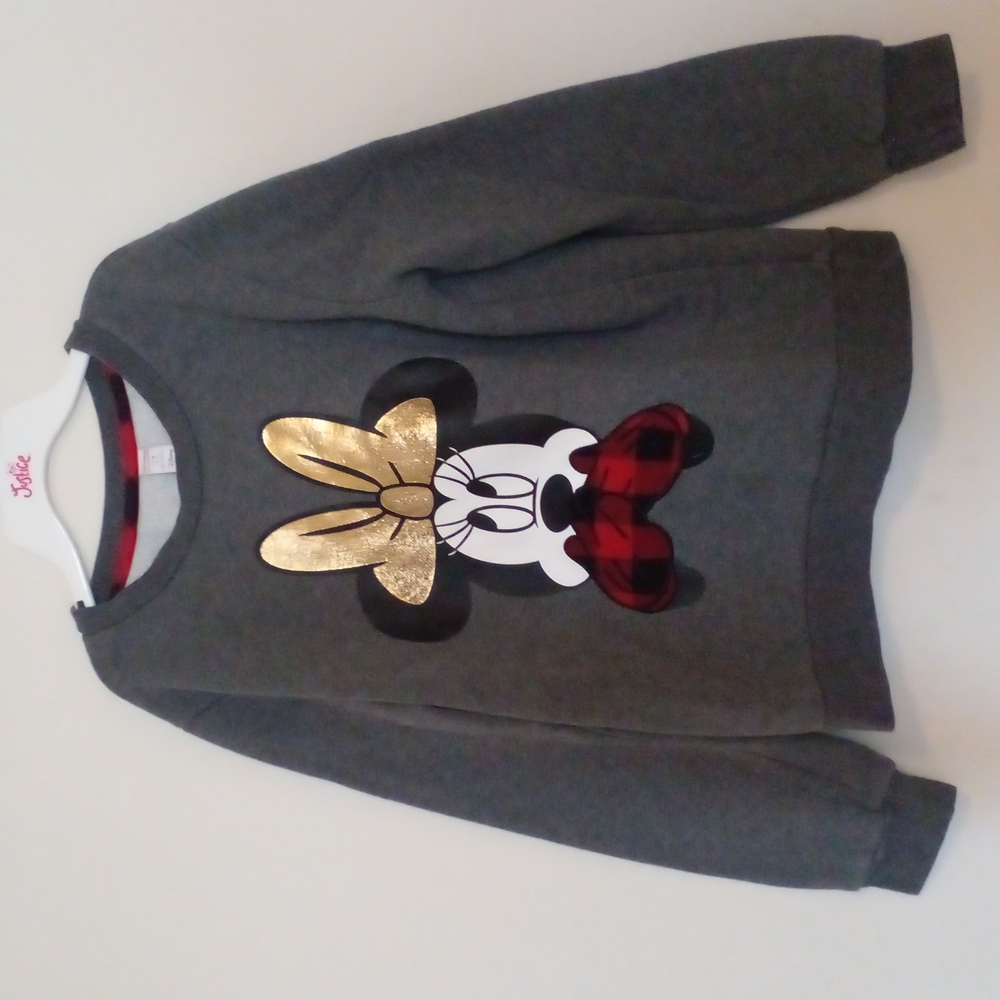 Joe Fresh sz 10-12 kids Mini Mouse Disney grey sweater